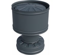Оголовок с дефлектором Металлик и Ко 210x150, Оц 0.50 AISI 430 0.50, конденсат, RAL 7024 п о О0000075243