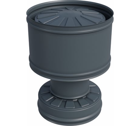 Оголовок с дефлектором Металлик и Ко 200x115, Оц 0.50 AISI 430 0.50, конденсат, RAL 7024 п о О0000074376