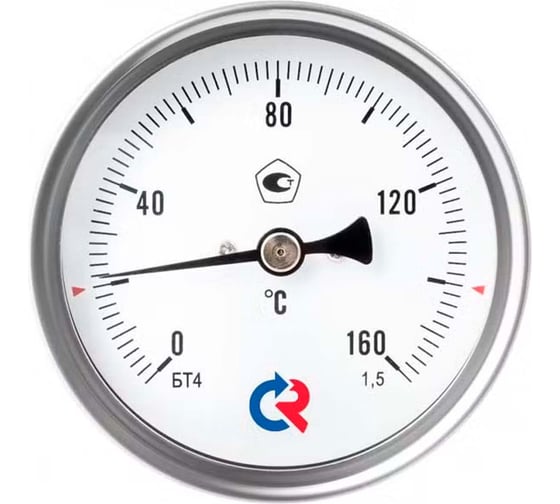 Термометр РОСМА БТ-51.211 (-40-60С) ДК100 L=64 G1/2, общетехн., гильза латунь, 1.5 D070-00947 1