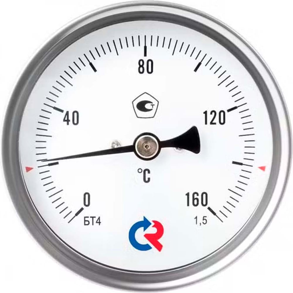 Термометр РОСМА БТ-51.211 (0-120С) ДК100 L=100 G1/2, общетехн., гильза ...