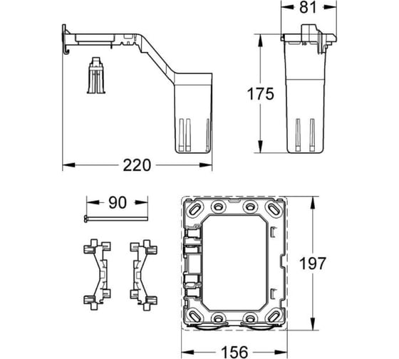 Крепежная рама GROHE Fresh 38796000