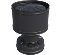 Оголовок с дефлектором МЕТАЛЛИК И КО 200х115; Оц 0.50 AISI 430 0.50 (КОНДЕНСАТ) (RAL 9005) терм.о О0000093630