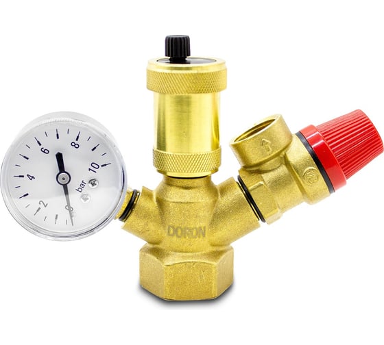 Группа безопасности для котла Doron 1", 3 бар, МИНИ 016200