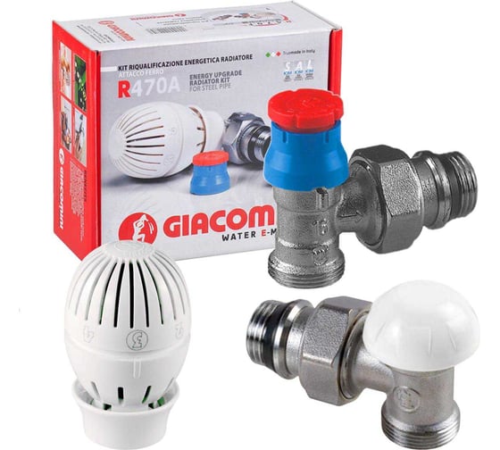 Комплект термостатический для отопительного прибора Giacomini 1/2x16-угловой R470AX003 022-2535 1