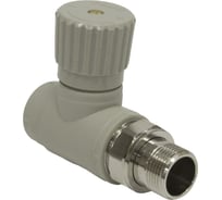 Вентиль TEBO PPR для радиаторов 20x1/2" НР, прямой, серый 031060401