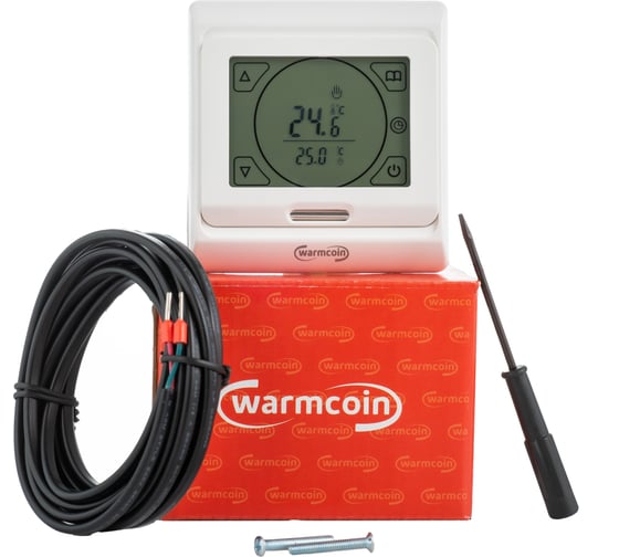 Терморегулятор программируемый Warmcoin W91 белый Термостат_W91_белый