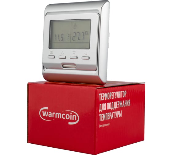 Терморегулятор программируемый Warmcoin W51 серебро W51_silver