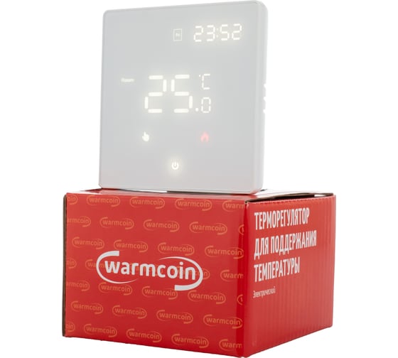 Терморегулятор программируемый Warmcoin W500i SNOW W500_белый