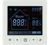 Терморегулятор программируемый c Wi-Fi Warmcoin W100 белый Терморегулятор Warmcoin_W100_WIFI_белый