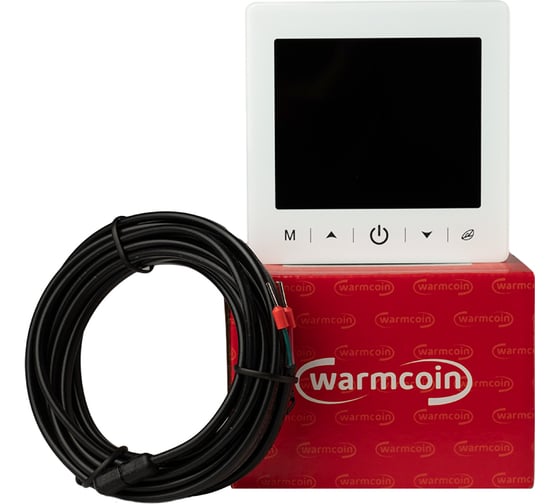 Терморегулятор программируемый c Wi-Fi Warmcoin W100 белый Терморегулятор Warmcoin_W100_WIFI_белый