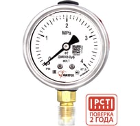 Манометр виброустойчивый Физтех ДМ8008-ВУф исп 1 0-4 МПа кт.1,5 d.63 IP54 M12_1,5 РШ, Силикон 4687205644312