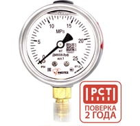 Манометр виброустойчивый Физтех ДМ8008-ВУф исп 1 0-25 МПа кт.1,5 d.63 IP54 M12_1,5 РШ, Силикон 4687206207066