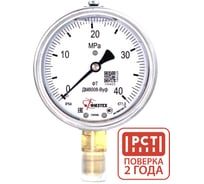 Манометр виброустойчивый Физтех ДМ8008-ВУф 0-40 МПа кт.1,0 d.100 IP54 M20_1,5 РШ, Глицерин 4687205640970