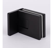 Петля для душевой кабины SERVICE PLUS стена-стекло с крышками, открывание 90, черный матовый, латунь H54-BLK/brass