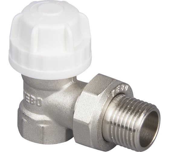 Термоклапан угловой TEBO ВН/НАР 1/2" с колпачком М30х1,5 T-TA.Тк.952.12.CN