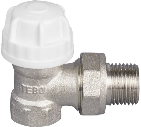 Термоклапан угловой TEBO ВН/НАР 1/2" с колпачком М30х1,5 T-TA.Тк.952.12.CN