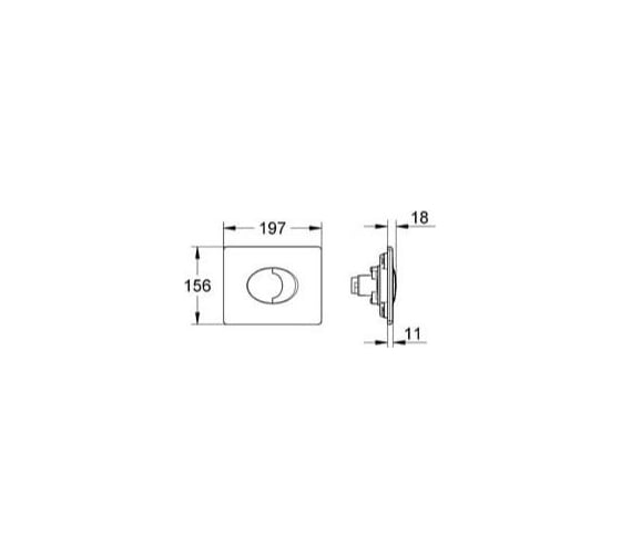 Накладная панель GROHE Skate Air горизонтальный монтаж 38506P00