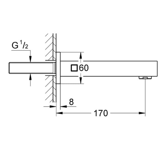 Излив для ванны GROHE Universal Cube 13303000