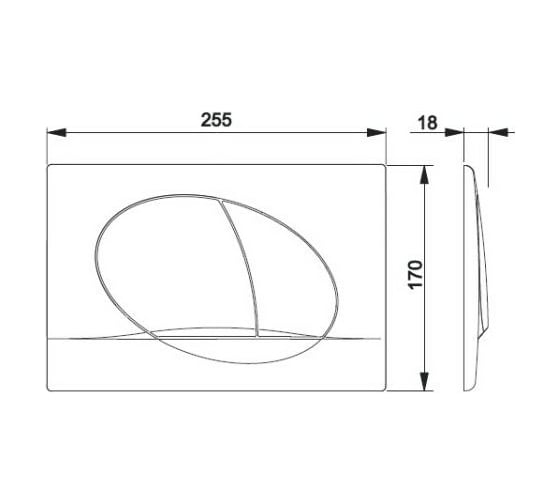 Смывная клавиша Roca ACTIVE PL 42B для ПЭК, хром глянец Meridian 00048251