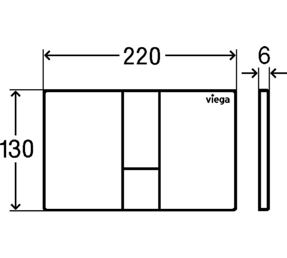 Панель смыва Viega Prevista Visign for Style 24 белая 773281 00057324