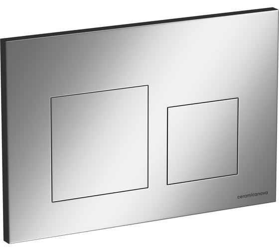 Кнопка смыва Ceramicanova Balance, клавиши Square, цвет хром матовый, арт. CN12-002M