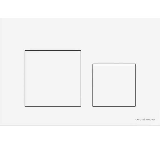 Кнопка смыва Ceramicanova Balance, клавиши Square, цвет белый глянцевый, арт. CN12-002W