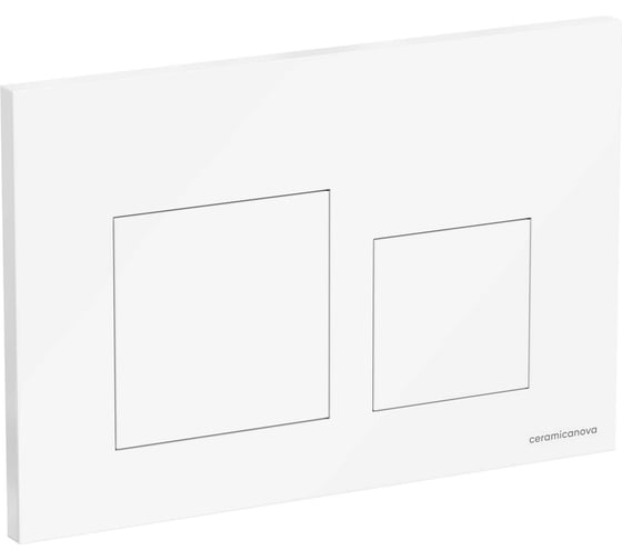 Кнопка смыва Ceramicanova Balance, клавиши Square, цвет белый глянцевый, арт. CN12-002W