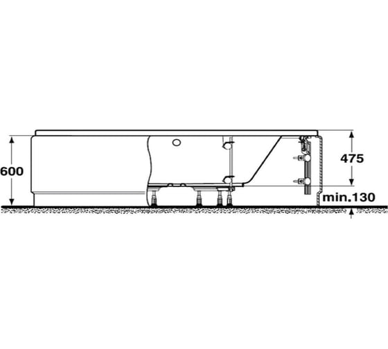 Металлические ножки для монтажа прямоугольной ванны Ideal Standard B156467 комплект 00054006