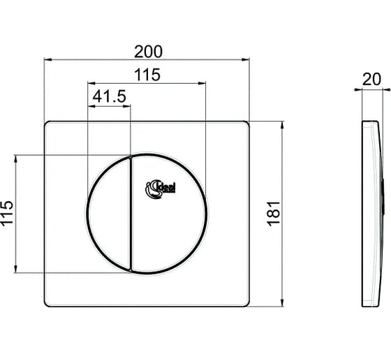 Двойная панель слива Ideal Standard W3091AA хром УТ005411