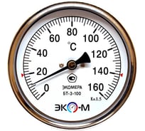 Термометр коррозионностойкий ЭКО-М ЭКОМЕРА БТ-3-100, 160С, L=100 БТ-3-100-160С-L100