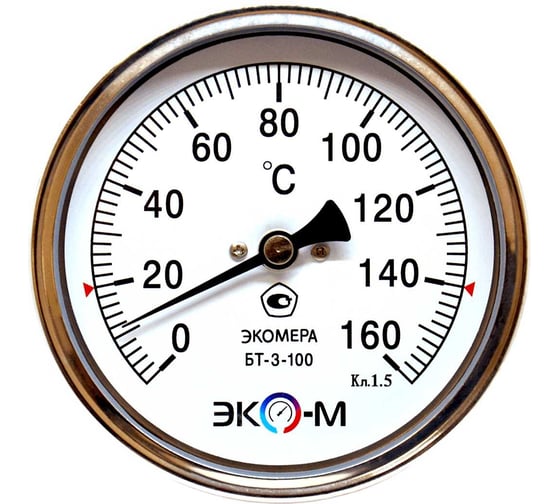 Термометр коррозионностойкий ЭКО-М ЭКОМЕРА БТ-3-100, 160С, L=100 БТ-3-100-160С-L100 1