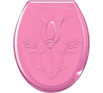Жесткое сиденье для унитаза Океан Лилия розовое 1/10 104-402-00-03