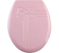 Жесткое сиденье для унитаза Океан Бантик розовое 1/10 104-404-00-03