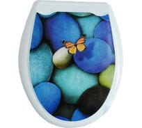 Жесткое сиденье для унитаза Океан Бабочка белое 104-406-01