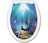 Жесткое сиденье для унитаза Океан Корабль 104-406-09