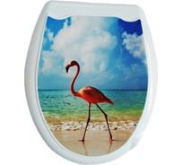 Жесткое сиденье для унитаза Океан Фламинго белое 104-406-20