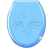 Жесткое сиденье для унитаза Океан Лебедь голубое 1/10 104-405-00-02