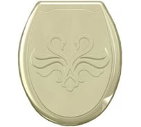 Жесткое сиденье для унитаза Океан Лебедь кремовое 1/10 104-405-00-06