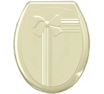 Жесткое сиденье для унитаза Океан Бантик кремовое 1/10 104-404-00-06