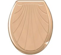 Жесткое сиденье для унитаза Океан Ракушка кремовое 1/10 104-403-00-06