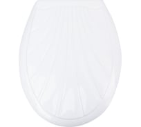 Жесткое сиденье для унитаза Океан Ракушка белое 1/10 104-403-00-01