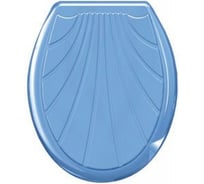 Жесткое сиденье для унитаза Океан Ракушка голубое 1/10 104-403-00-02