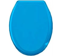 Жесткое сиденье для унитаза Океан голубое, без рисунка 1/10 104-407-00-02
