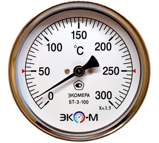 Термометр коррозионностойкий ЭКО-М ЭКОМЕРА БТ-3-100, 300С, L=100 БТ-3-100-300С-L100 1