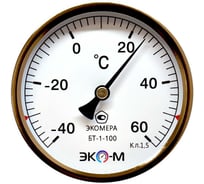 Термометр биметаллический ЭКО-М ЭКОМЕРА БТ-1-100, -40-60С, L=60 БТ-1-100-40...60С-L60