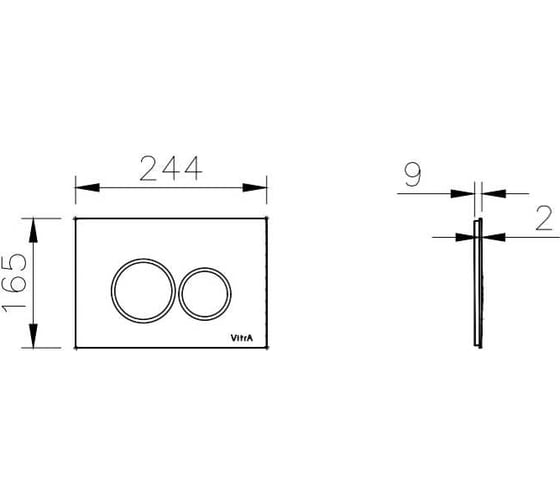 Панель смыва VitrA Origin белый 740-2400