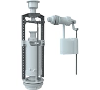 Комплект арматуры клапан спускной и наполнительный Unicorn с боковой подводкой (кнопка белая) SM-B/W