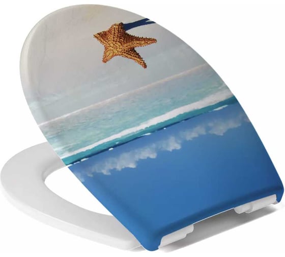 Сиденье Cedo Starfish, с микролифтом, быстросъемное, дюропласт, с декором 547319