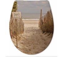 Сиденье Cedo Beach Path, с микролифтом, быстросъемное, дюропласт, с декором 547321