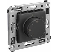 Термостат для теплых полов в стену DKC Avanti черный матовый, 1 шт 4412163